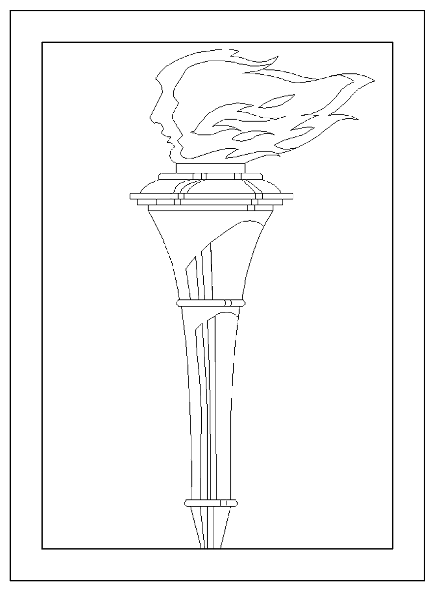 olympic torch coloring page