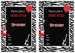 Rock Star Birthday Invitations – Birthday Printable