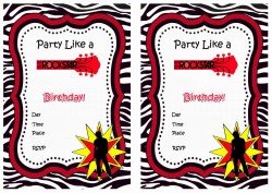 Rock Star Birthday Invitations – Birthday Printable