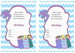 Sleepover Birthday Invitations – Birthday Printable