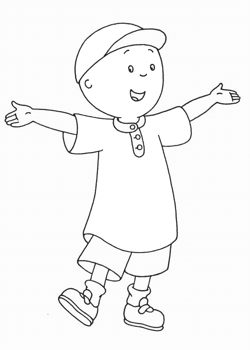 Caillou Coloring Pages  Birthday Printable