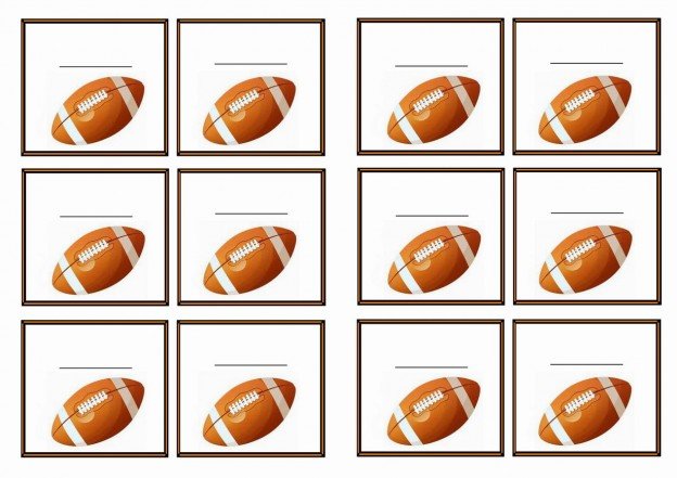 Football Name Tags – Birthday Printable