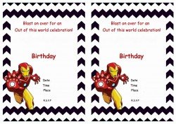 Iron Man Birthday Invitations – Birthday Printable