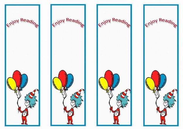 Dr. Seuss Bookmarkds – Birthday Printable