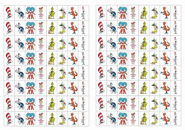 Dr. Seuss Stickers – Birthday Printable