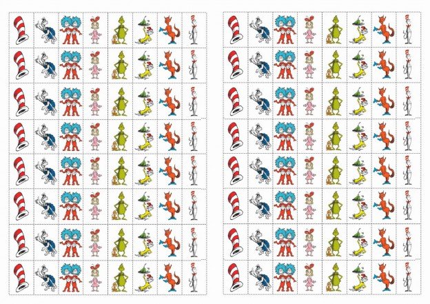 Dr. Seuss Stickers – Birthday Printable