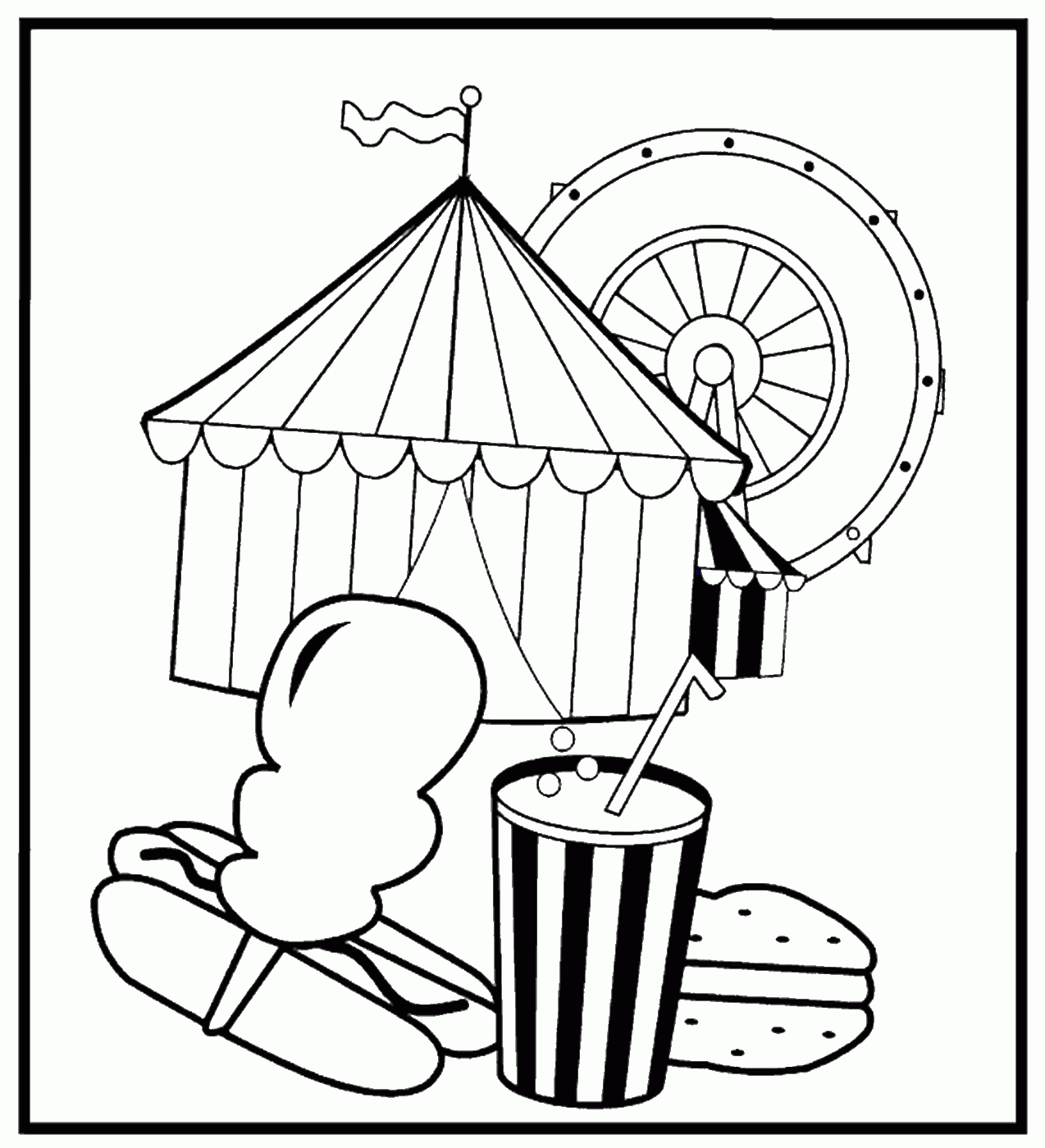 Circus Coloring Pages Birthday Printable