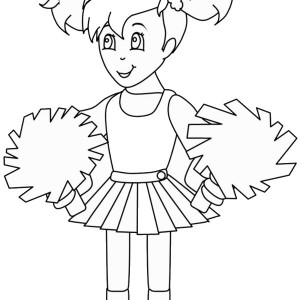Cheerleading Coloring Pages – Birthday Printable
