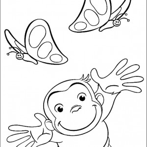 curious george coloring pages images of butterfly