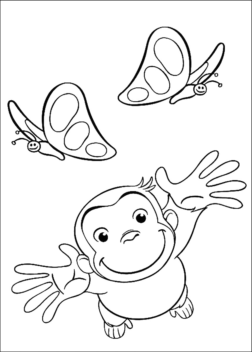 curious george  Curious george coloring pages, Curious george, Curious  george birthday