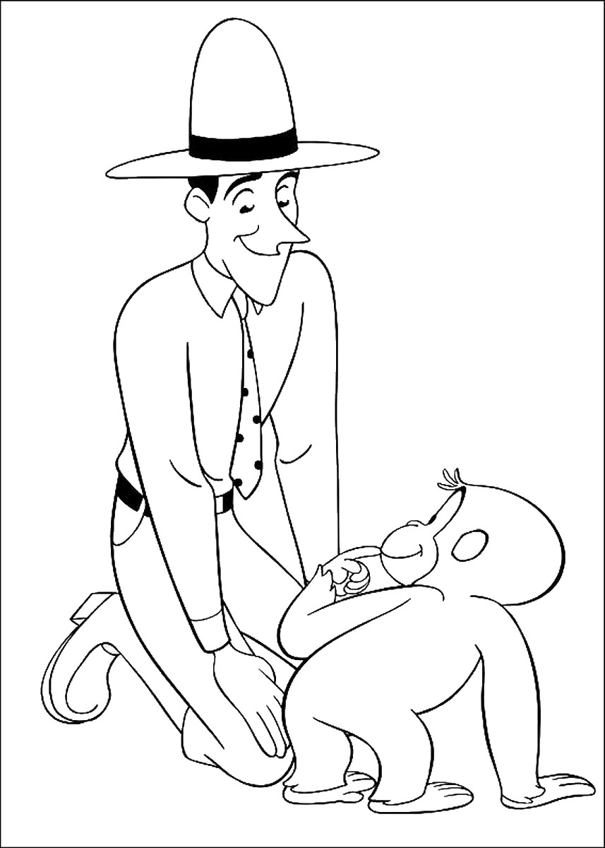 Download Curious George Coloring Pages - Birthday Printable