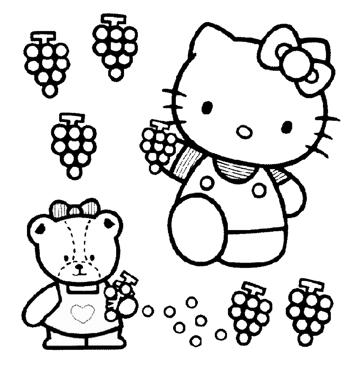 Hello Kitty Coloring Pages – Birthday Printable