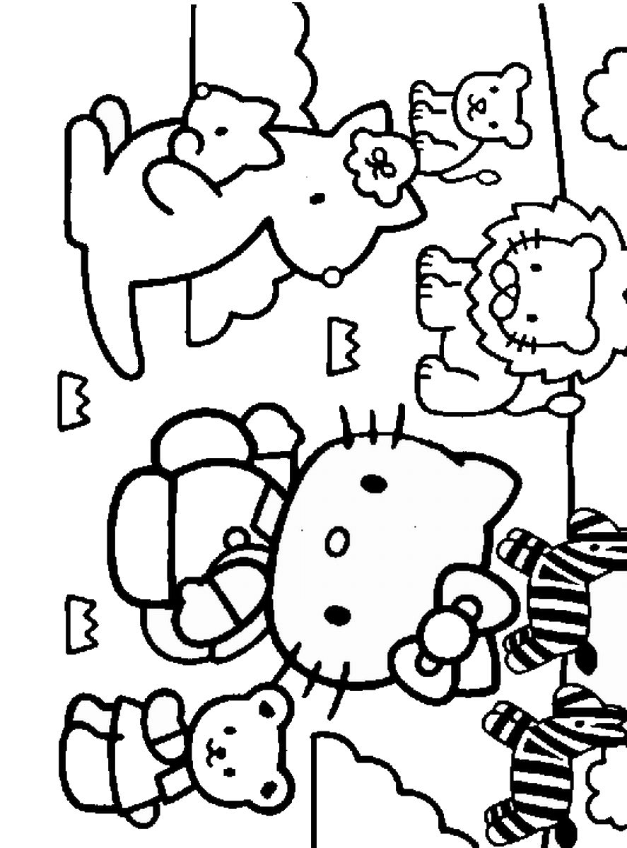 Hello Kitty Coloring Pages – Birthday Printable