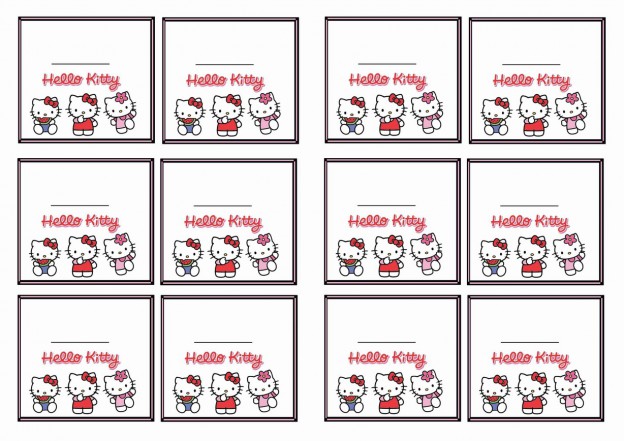 Hello Kitty Name Tags – Birthday Printable