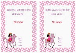 Horse Birthday Invitations – Birthday Printable
