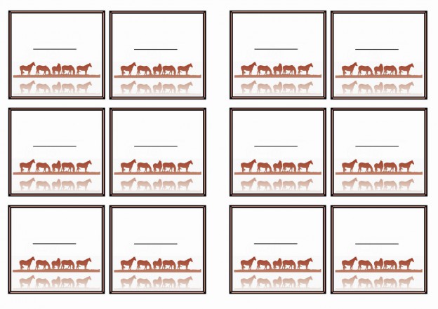 Horse Name Tags – Birthday Printable