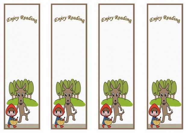 Little Red Riding Hood Bookmarks – Birthday Printable