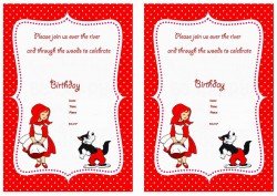 Little Red Riding Hood Birthday Invitations – Birthday Printable