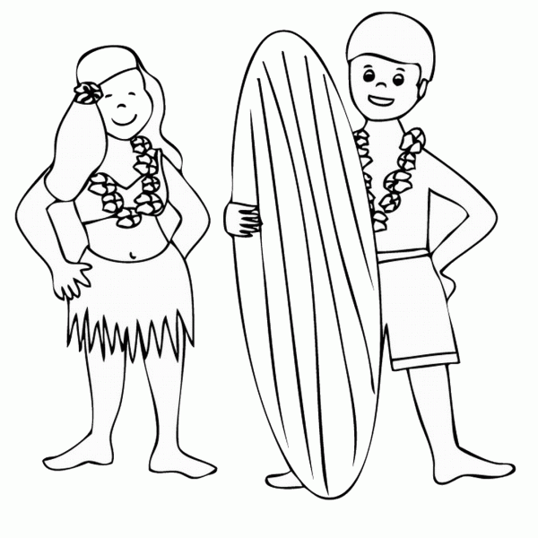 Luau Coloring Pages – Birthday Printable