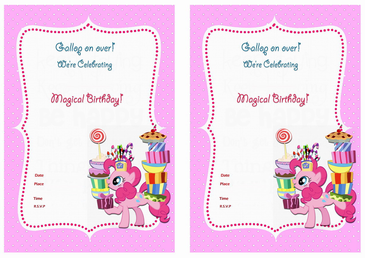 My Little Pony Birthday Invitations Birthday Printable