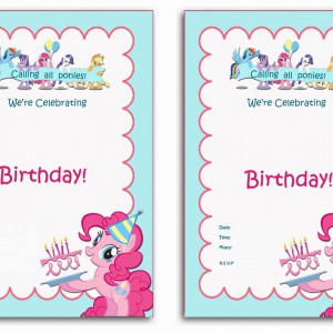 My Little Pony Birthday Invitations – Birthday Printable