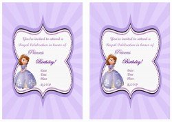Sofia the First Birthday Invitations – Birthday Printable