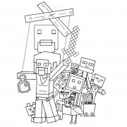 Minecraft Coloring Pages – Birthday Printable