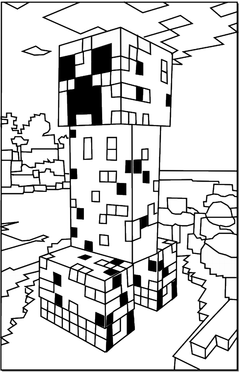 Minecraft Wither Storm Coloring Pages