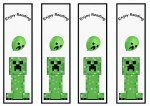 Minecraft Bookmarks – Birthday Printable