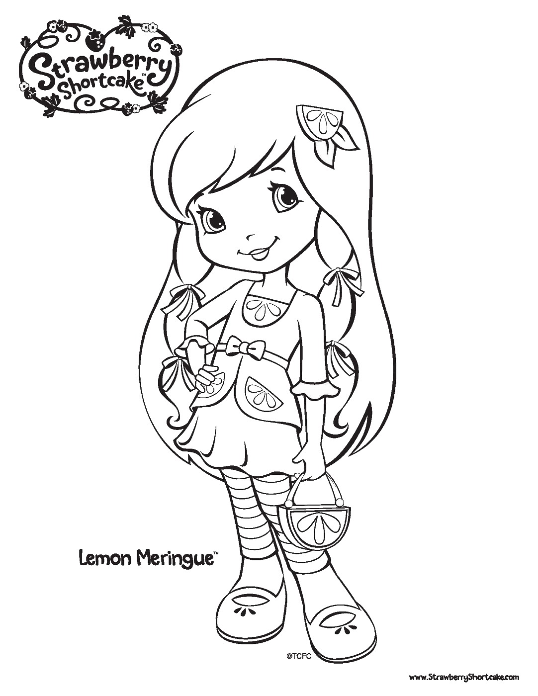 lemon meringue strawberry shortcake coloring pages