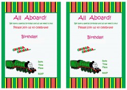 Train Birthday Invitations – Birthday Printable