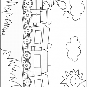 Train Coloring Pages – Birthday Printable