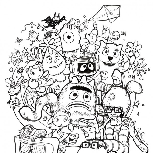 Yo Gabba Gabba Coloring Pages – Birthday Printable