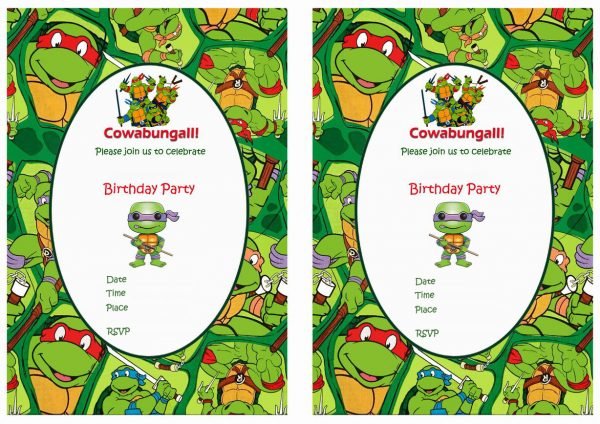 Teenage Mutant Ninja Turtles Birthday Invitations – Birthday Printable