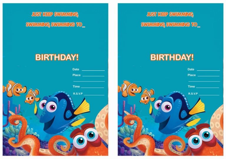 Finding Dory – Birthday Printable