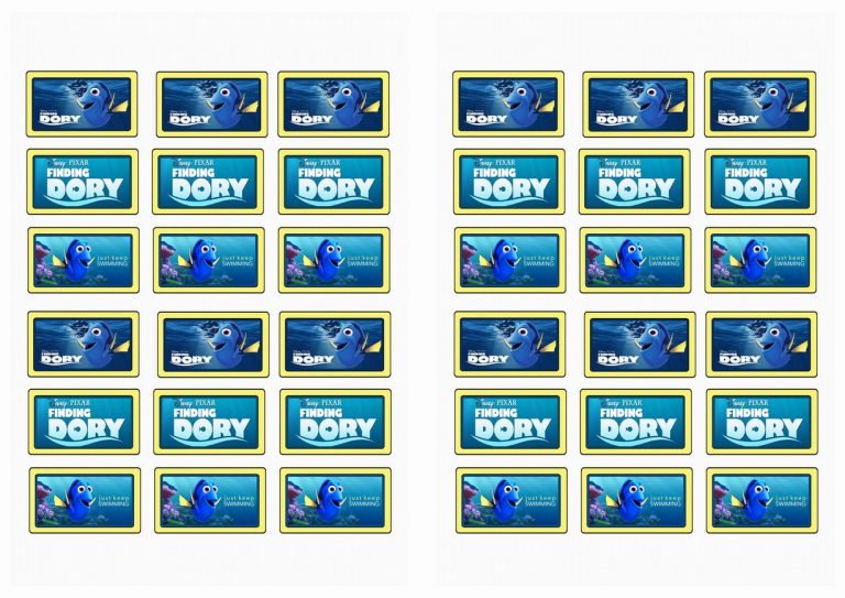 Finding Dory Stickers – Birthday Printable