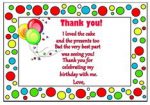 Balloons Thank you Cards – Birthday Printable