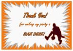 Basketball Thank you Cards – Birthday Printable
