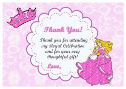 Princess Thank you Cards – Birthday Printable