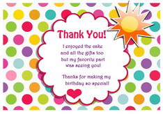 Rainbow Thank you Cards – Birthday Printable