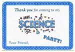 Science Thank you Cards – Birthday Printable