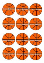 Basketball – Cupcake Toppers – Birthday Printable