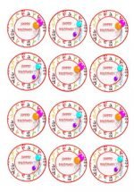 Birthday – Cupcake Toppers – Birthday Printable