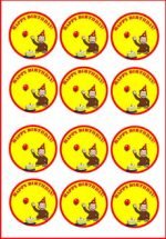 Curious George – Cupcake Toppers – Birthday Printable