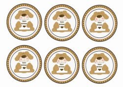 Dog Lovers – Cupcake Toppers – Birthday Printable