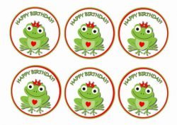 Frog – Cupcake Toppers – Birthday Printable