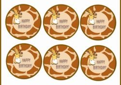 Giraffe – Birthday Printable