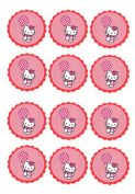 Hello Kitty – Cupcake Toppers – Birthday Printable