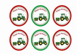 John Deer Tractor – Cupcake Toppers – Birthday Printable