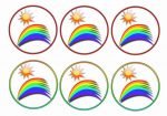 Rainbow – Cupcake Toppers – Birthday Printable